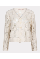 Esqualo Crochet Cardigan in Natural by Esqualo