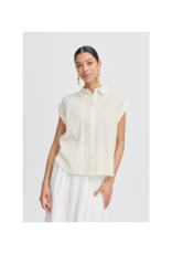 b.young Fry Shirt Blouse in Optical White by b.young