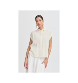 b.young Fry Shirt Blouse in Optical White by b.young