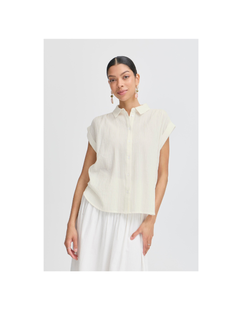 b.young Fry Shirt Blouse in Optical White by b.young