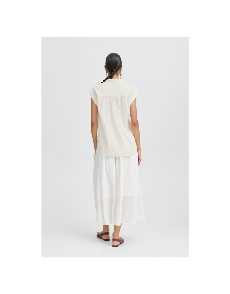 b.young Fry Shirt Blouse in Optical White by b.young