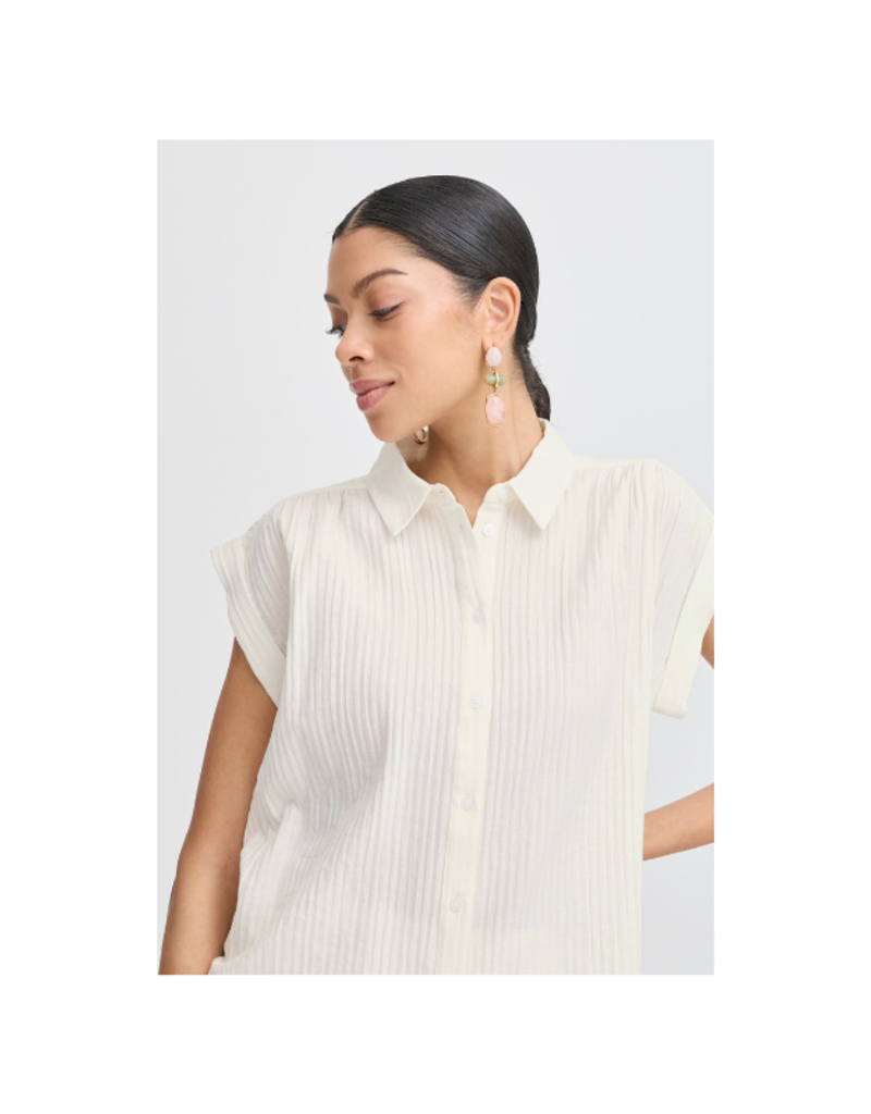 b.young Fry Shirt Blouse in Optical White by b.young