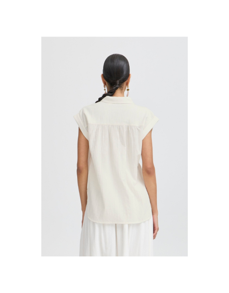 b.young Fry Shirt Blouse in Optical White by b.young
