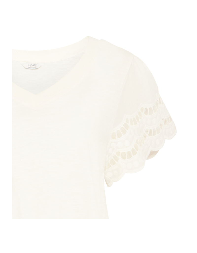 b.young Palora T-shirt in Marshmallow by b.young