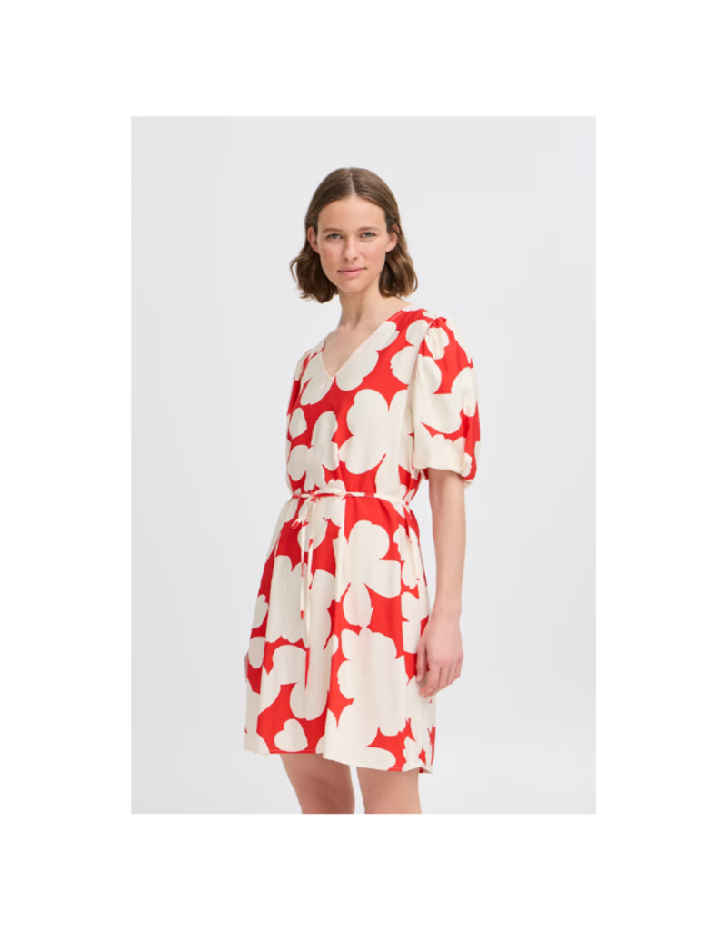 b.young Ibine Short Dress in Flame Flower Mix by b.young