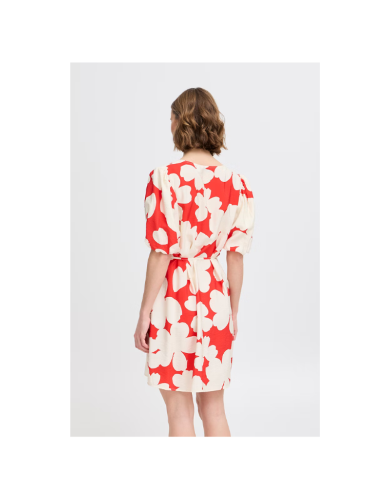 b.young Ibine Short Dress in Flame Flower Mix by b.young