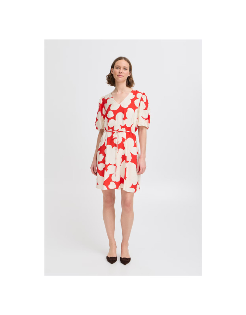 b.young Ibine Short Dress in Flame Flower Mix by b.young