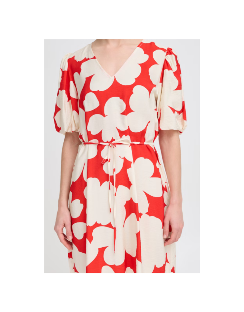 b.young Ibine Short Dress in Flame Flower Mix by b.young
