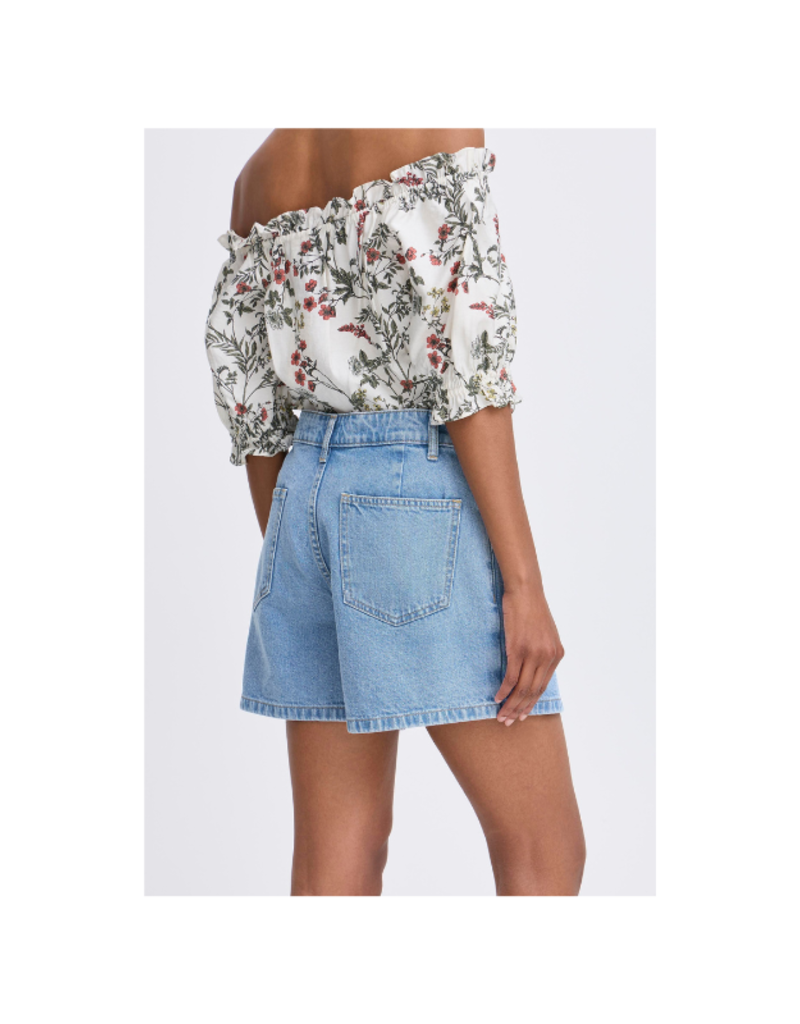 b.young Kallie Denim Skort in Light Blue by b.young