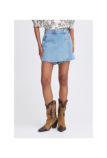 b.young Kallie Denim Skort in Light Blue by b.young
