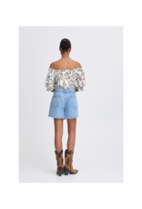 b.young Kallie Denim Skort in Light Blue by b.young