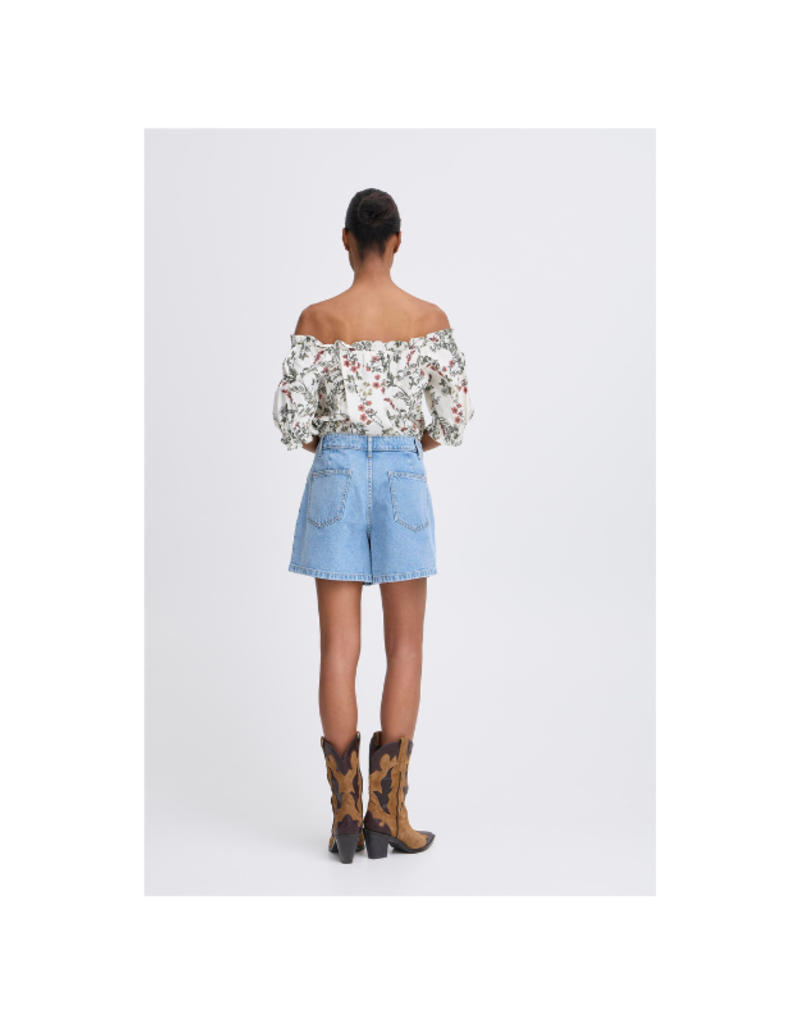 b.young Kallie Denim Skort in Light Blue by b.young