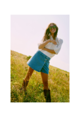 b.young Kallie Denim Skort in Light Blue by b.young
