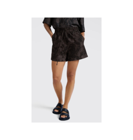 YAYA Printed Short in Washed Black Dessin by YAYA