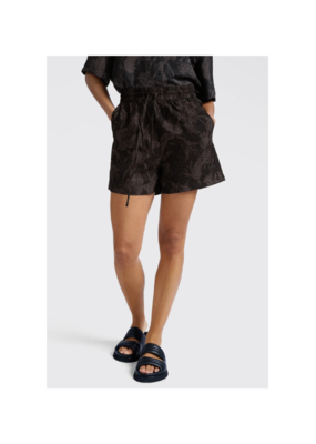 YAYA Printed Short in Washed Black Dessin by YAYA