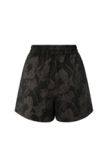 YAYA Printed Short in Washed Black Dessin by YAYA