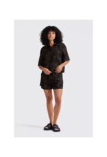 YAYA Printed Short in Washed Black Dessin by YAYA