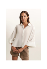 YAYA Cropped Loose Blouse in Pure White by YAYA