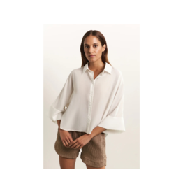 YAYA Cropped Loose Blouse in Pure White by YAYA