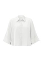 YAYA Cropped Loose Blouse in Pure White by YAYA