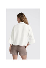 YAYA Cropped Loose Blouse in Pure White by YAYA