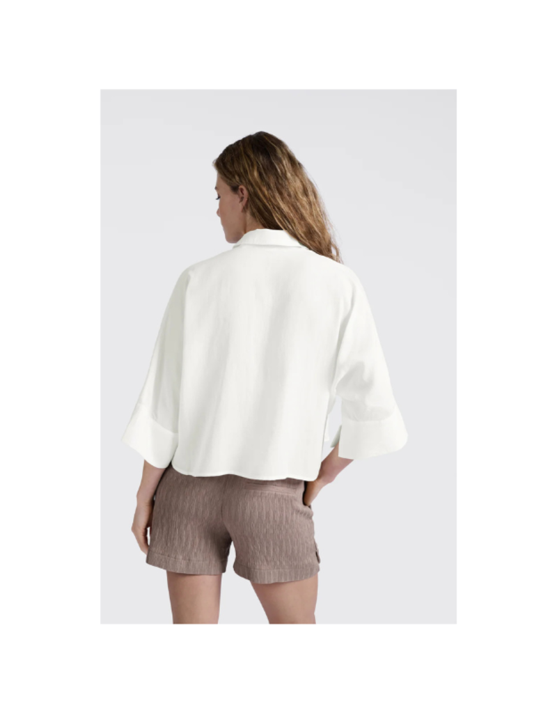 YAYA Cropped Loose Blouse in Pure White by YAYA