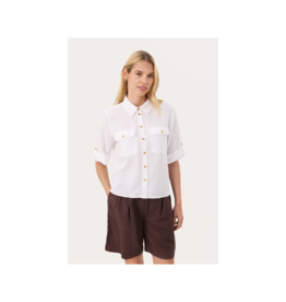 Part Two Rayani Button Down Top in Bright White by Part Two