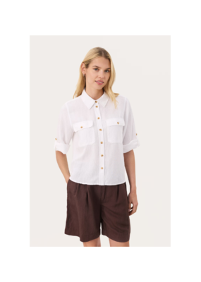 Part Two Rayani Button Down Top in Bright White by Part Two