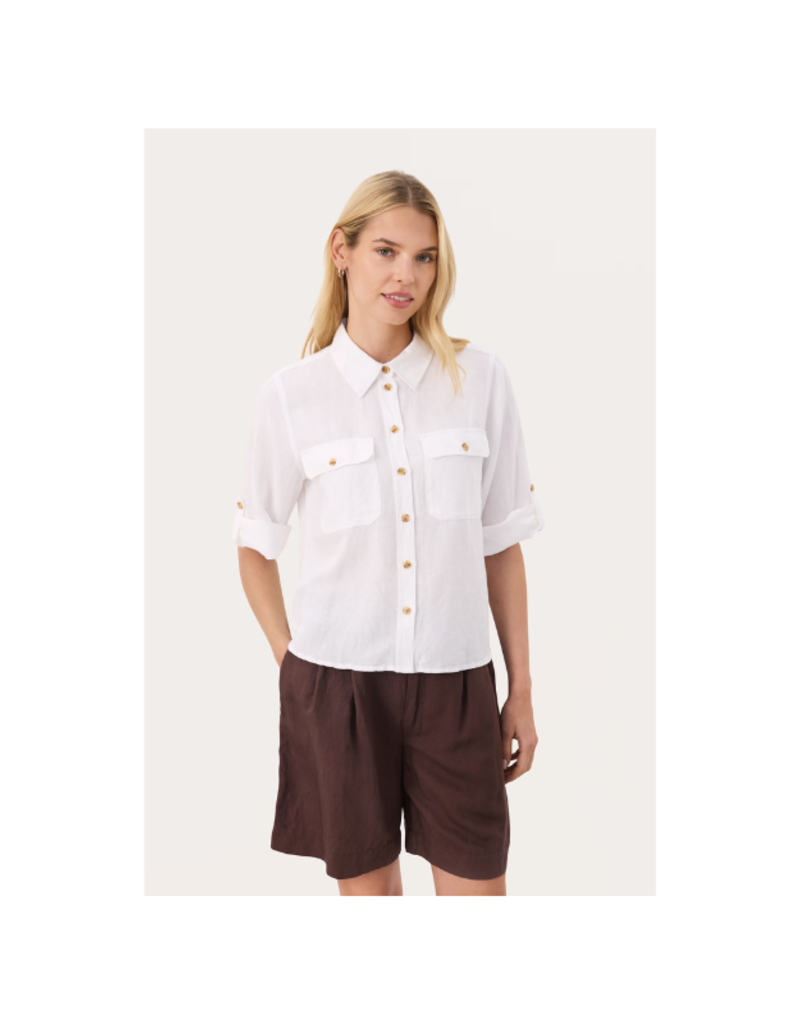 Part Two Rayani Button Down Top in Bright White by Part Two