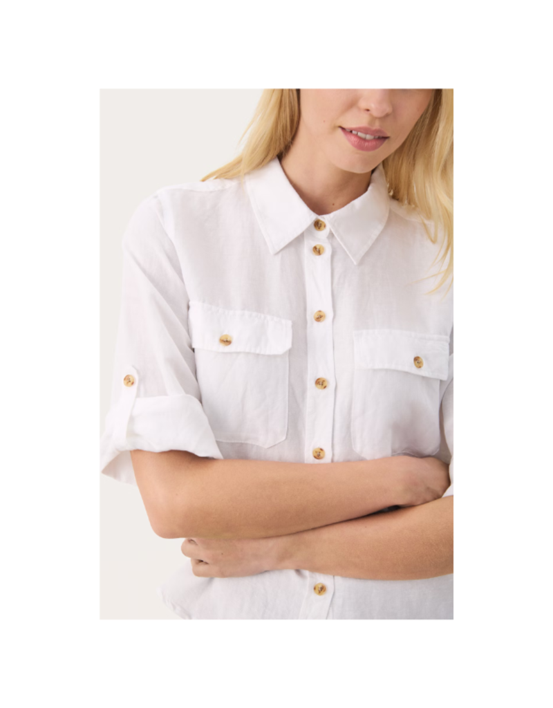 Part Two Rayani Button Down Top in Bright White by Part Two