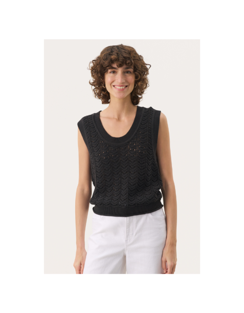 Part Two Radka Waistcoat Vest in Black by Part Two