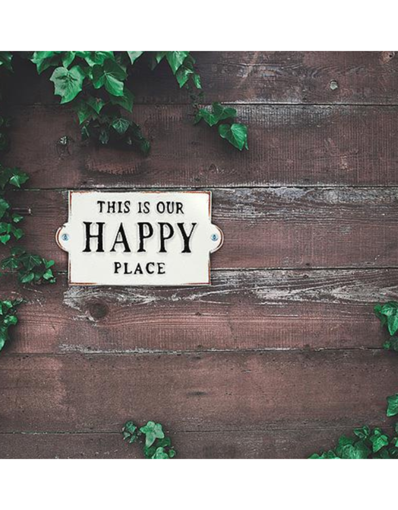 This Is Our Happy Place Cast Iron Sign
