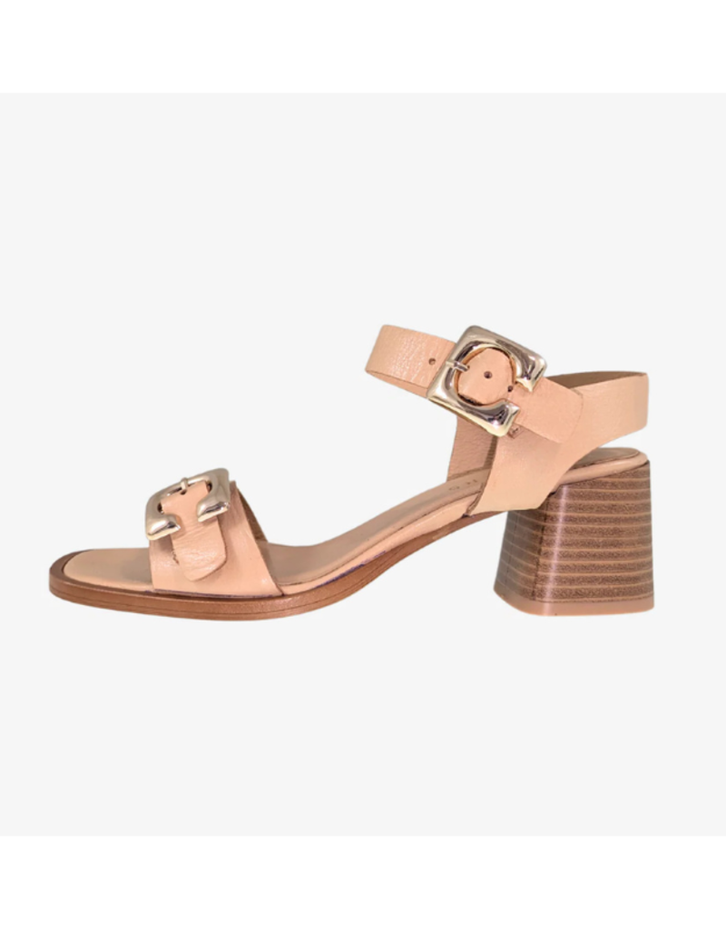 Ateliers Dina Block Heel Sandal in Beige by Ateliers
