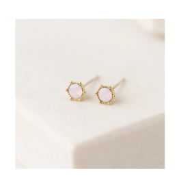 Lover's Tempo Astrid Stud Earrings Pink Opal by Lover's Tempo