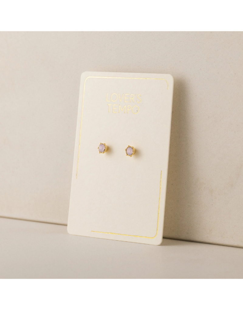 Lover's Tempo Astrid Stud Earrings Pink Opal by Lover's Tempo