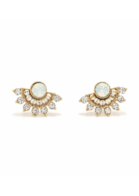 Lover's Tempo Nico Fan Stud Earrings White Opal by Lover's Tempo