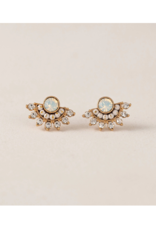 Lover's Tempo Nico Fan Stud Earrings White Opal by Lover's Tempo