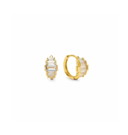 Lover's Tempo Clarice Huggie Hoop Earrings Gold by Lover's Tempo