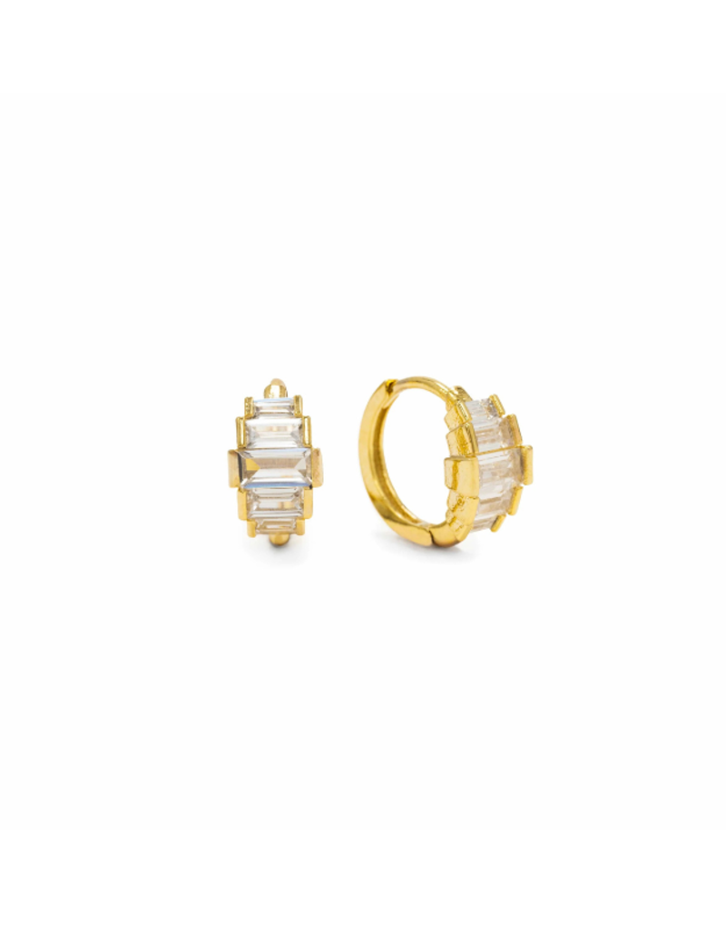 Lover's Tempo Clarice Huggie Hoop Earrings Gold by Lover's Tempo