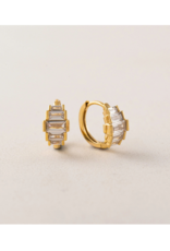 Lover's Tempo Clarice Huggie Hoop Earrings Gold by Lover's Tempo