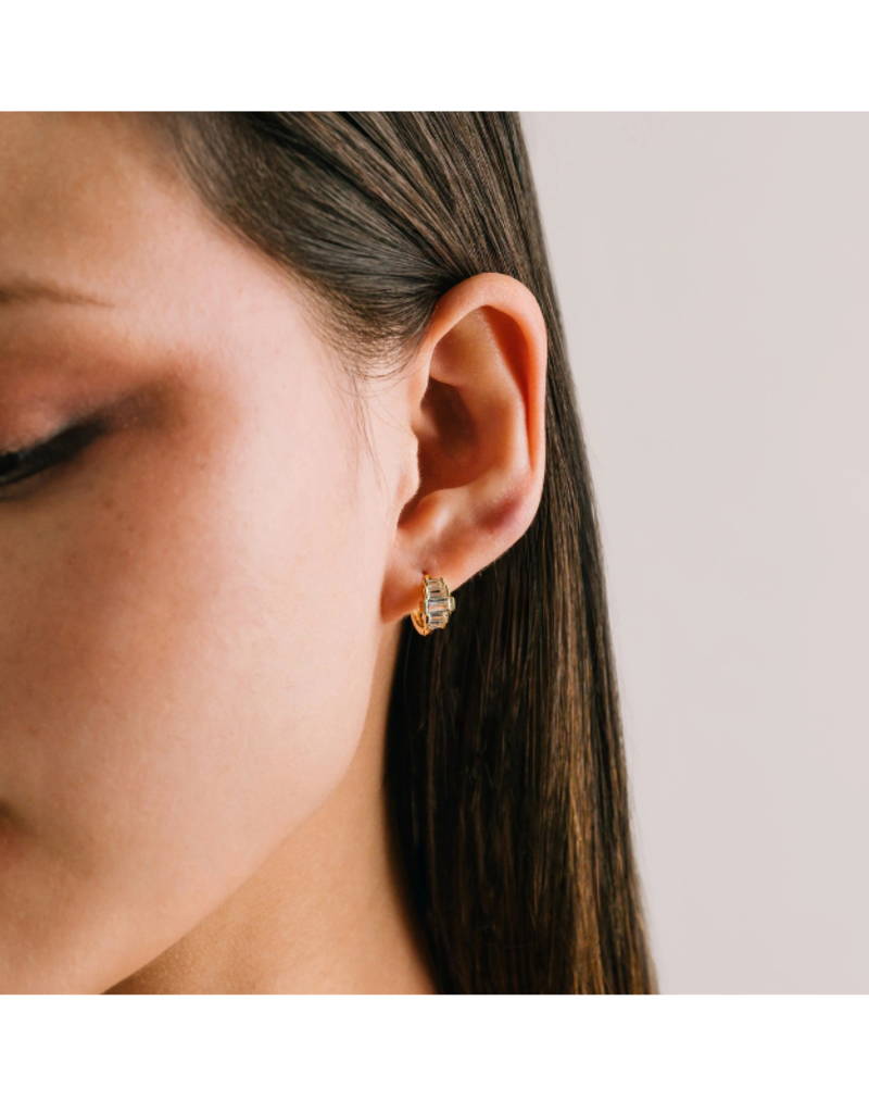 Lover's Tempo Clarice Huggie Hoop Earrings Gold by Lover's Tempo