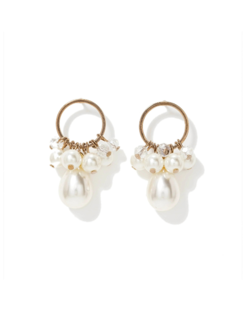 Lover's Tempo Contessa Pearl Drop Earrings Pearl by Lover's Tempo