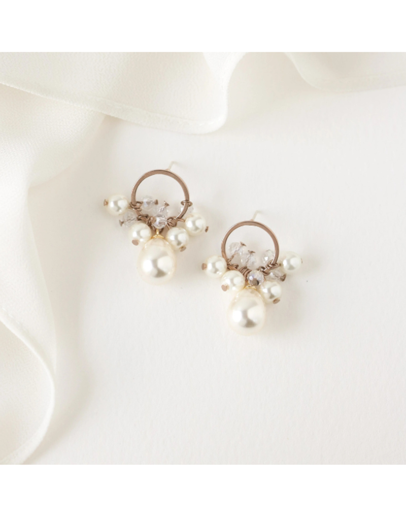 Lover's Tempo Contessa Pearl Drop Earrings Pearl by Lover's Tempo