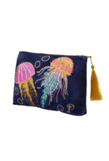 Powder Design Velvet Mini Pouch with Jolly Jellies in Navy by Powder Design