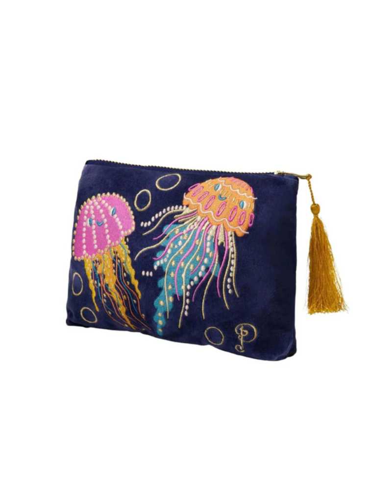 Powder Design Velvet Mini Pouch with Jolly Jellies in Navy by Powder Design