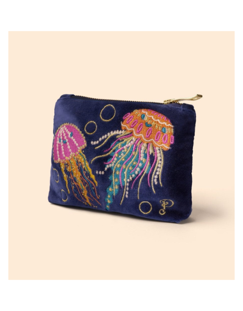 Powder Design Velvet Mini Pouch with Jolly Jellies in Navy by Powder Design