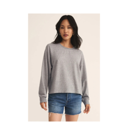 Z Supply Ellis Sweatshirt in Classic Heather Grey by Z Supply
