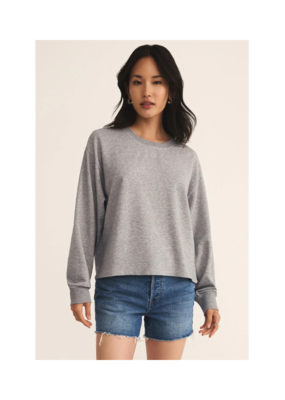 Z Supply Ellis Sweatshirt in Classic Heather Grey by Z Supply