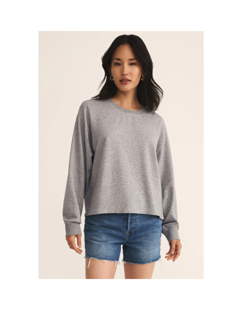 Z Supply Ellis Sweatshirt in Classic Heather Grey by Z Supply