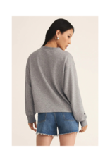 Z Supply Ellis Sweatshirt in Classic Heather Grey by Z Supply